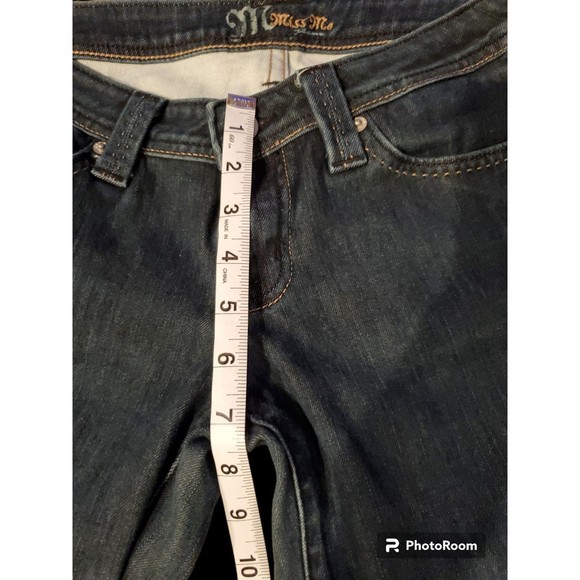 MISS ME MONTREAL plain jeans Low Rise stitched Riveted sz 28 - Picture 7 of 10